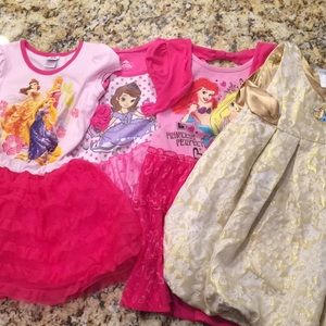 Lot of 4 Disney Princess dresses